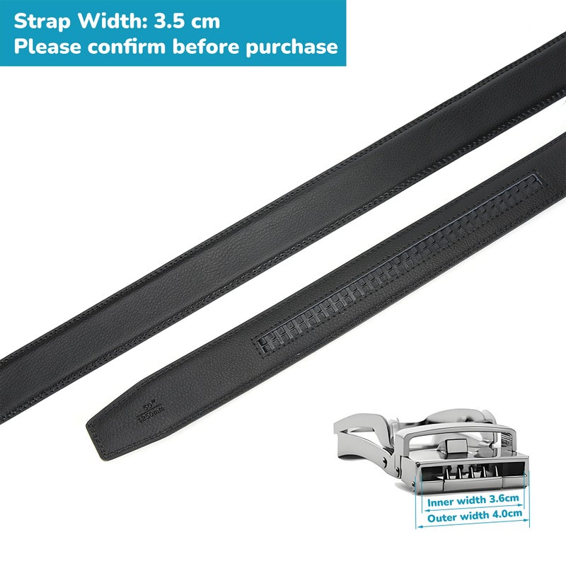 Nelbons Men's Ratchet Belt Strap Only 35mm 1 3/8",Fit 40mm buckle,replacement Belt without Buckle - Image 3